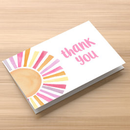 ボーホサンシャインサンピンクイエローオレンジ サンキューカード