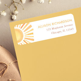 ボーホサンシャインサンミュートされたトーン黄色のニュートラル ラベル