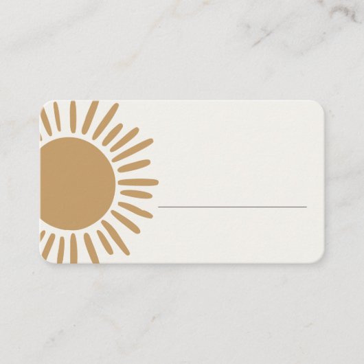 ボーホサンシャイン座席表 プレイスカード (正面)