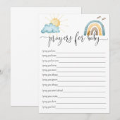 ボーホサンシャイン　ベイビーのための祈り　アクティビティカード 招待状 (正面/裏面)