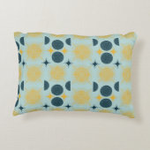 ボーホサンムーンスターベビーブルーイエローパーソナライズされた アクセントクッション (裏面)