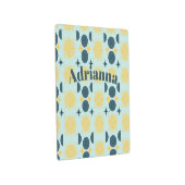 ボーホサンムーンスターベビーブルーイエローパーソナライズされた メタルプリント (3/4)