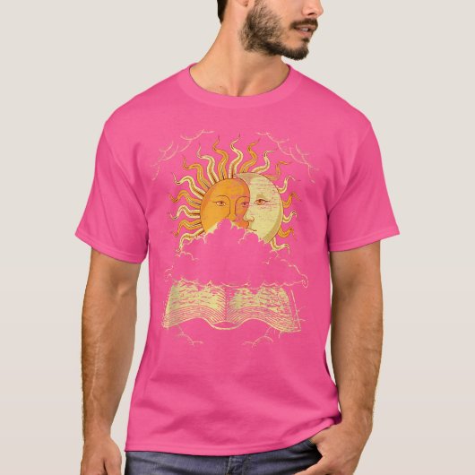 ボーホサンムーンブックシナ体天文学スター Tシャツ (正面)