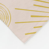 ボーホシアルサンスターズパーソナライズされたアイボリー フリースブランケット (角)