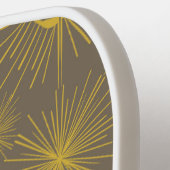 ボーホシアルサンスターズパーソナライズされたグレイ ピックルボールラケット (左詳細)