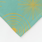 ボーホシアルサンスターズパーソナライズされたターコイズ フリースブランケット (角)