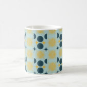 ボーホシアルサンムーンブルーパターン コーヒーマグカップ (中央)