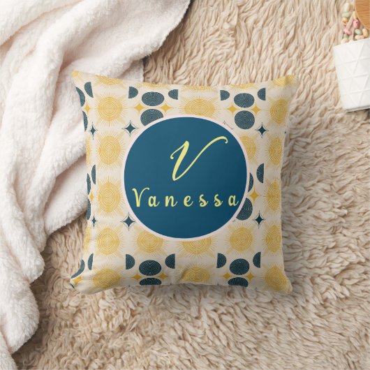 ボーホシアルサンムーンモノグラム脚本 クッション (ブランケット)