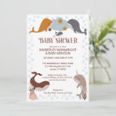 ボーホシタルゼラクルススターベビーシャワー招待状 招待状 (スタンド正面)