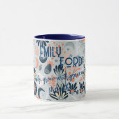 ボーホシック天空のマグカップでパーソナライズフローラ マグカップ (中央)