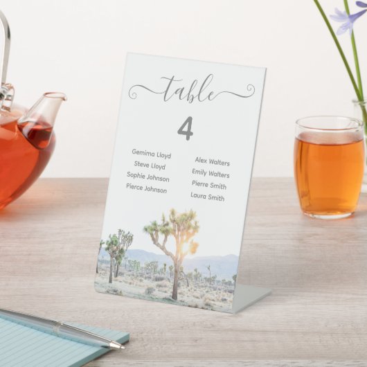 ボーホジョシュア結婚樹木緑地表 台座サイン (インサイチュ)