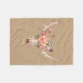 ボーホスカル水彩カスタムフリースブランケット フリースブランケット (正面(横))