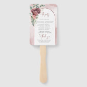 ボーホダークマルーンと赤面バラユーカリ金ゴールド ハンドファン (裏面)