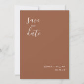 ボーホテラコッタの結婚式写真のSave The Date セーブザデート (裏面)