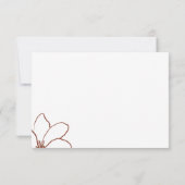 ボーホテラコッタインディー・ラスティック 保存の日付 招待状 (裏面)