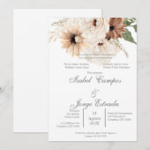 ボーホテラコッタウェディング 招待状 (正面/裏面)