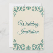 ボーホテラコッタベージュの羽根 招待状 (裏面)