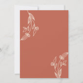 ボーホテラコッタ アーチ フォト フラワル セーブザデート (裏面)