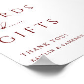 ボーホテラコッタ フラワー ウェディング カード＆ギフト サイン (角)