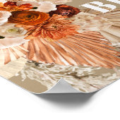 ボーホドレッドパームパンパスグラスオレンジ フォトプロップ ポスター (角)