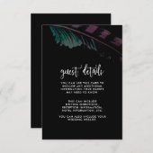 ボーホナイトブラックとフェザー結婚の詳細 エンクロージャーカード (正面/裏面)