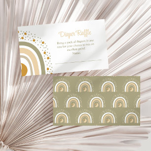 ボーホニュートラルレインボーおむつラッフルエンクロージャカード エンクロージャーカード
