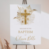 ボーホニュートラル乾燥パームフローラバプテスムウェルカム ポスター