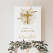 ボーホニュートラル乾燥パームフローラバプテスムウェルカム ポスター