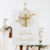 ボーホニュートラル乾燥パームフローラバプテスムウェルカム ポスター