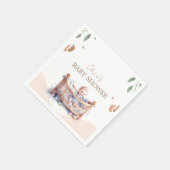 ボーホバシネットの男の子の赤ちゃんシャワー スタンダードカクテルナプキン (角)