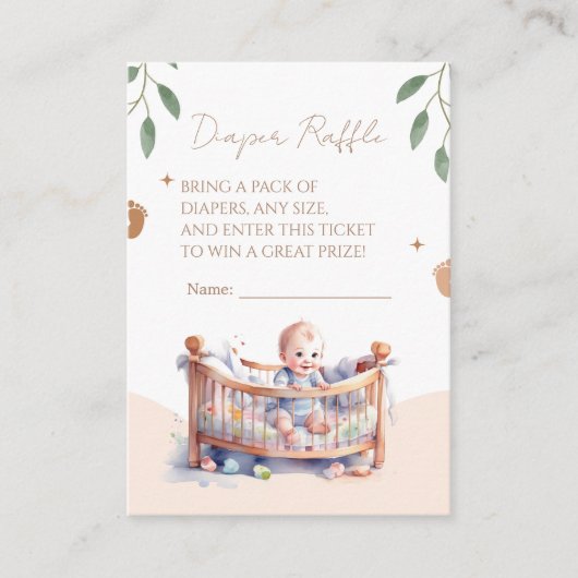 ボーホバシネットベイビーシャワー エンクロージャーカード (正面)