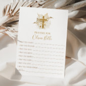 ボーホバプテスマ祈りの言葉カード祈りベビーカード インビテーションポストカード