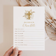 ボーホバプテスマ祈りの言葉カード祈りベビーカード