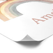 ボーホバードレインボーベビー名子供部屋 ポスター (角)