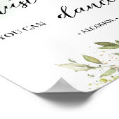 ボーホパステル緑の私を信じてダンスのサイン ポスター (角)