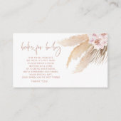 ボーホパンパスの草本ベビーチケット囲い エンクロージャーカード (正面)