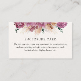 ボーホパンパスグラスオリジナル封筒カード エンクロージャーカード