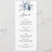 ボーホパンパスグラスブルーフローラメニューカード メニュー (正面)