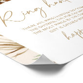 ボーホパンパスグラスリング狩りブライダルシャワーゲーム ポスター (角)