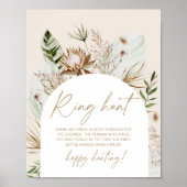 ボーホパンパスグラスリング狩りブライダルシャワーゲーム ポスター (正面)