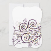 ボーホパープルスパイラル写真結婚発表 招待状 (裏面)