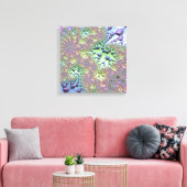 ボーホヒッピーGroovy光沢のあるレインボーカラフルフラクタル キャンバスプリント (インサイチュ (リビング))