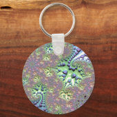 ボーホヒッピーGroovy光沢のあるレインボーカラフルフラクタル キーホルダー (裏面)