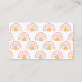 ボーホピンクのレインボーブックベビーエンクロージャカード エンクロージャーカード (裏面)