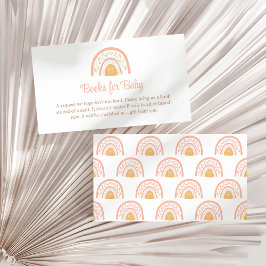 ボーホピンクのレインボーブックベビーエンクロージャカード エンクロージャーカード