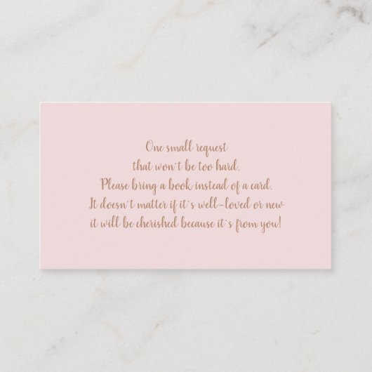 ボーホピンクパンパスグラスブックBABY GIRLカード エンクロージャーカード (裏面)