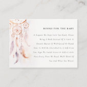 ボーホフェザー赤ちゃんシャワー用ドリームキャッチャー本 エンクロージャーカード (正面)