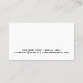 ボーホフェザー |ピンクの大理石 名刺 (裏面)