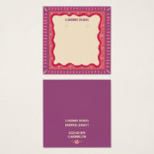 ボーホフレームイヤリングネックレスジュエリー表示カード (正面&裏面)