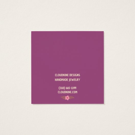 ボーホフレームイヤリングネックレスジュエリー表示カード (裏面)